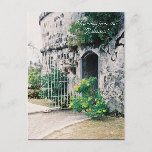 2a-mijn, Greetings uit de Bahama's, Julie Henkle! Briefkaart (Voorkant)