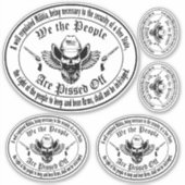 2A Patriottisch Tweede Amendement Militie Ontwerp Sticker (Voorkant)