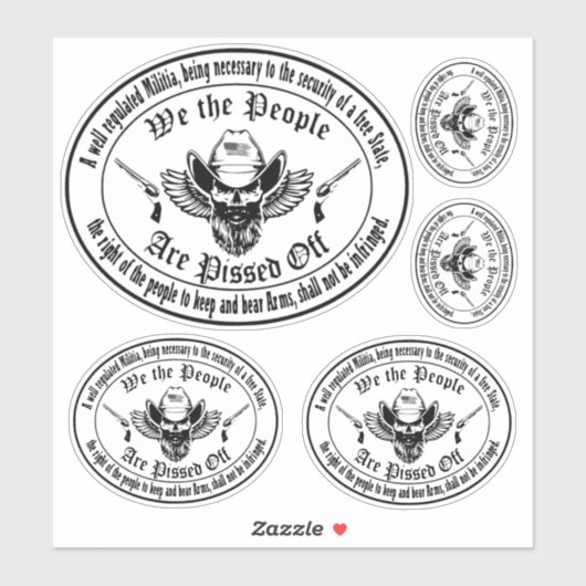 2A Patriottisch Tweede Amendement Militie Ontwerp Sticker (Vel)