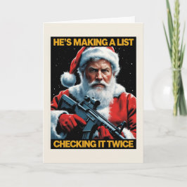 2A Santa Christmas Card | Second Amendment Holiday Kaart