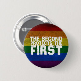2A Second beschermt het eerste Free Speech Pistool Ronde Button 5,7 Cm