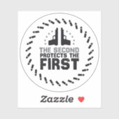 2A Tweede beschermt het eerste Pistool voor vrije  Sticker (Vel)
