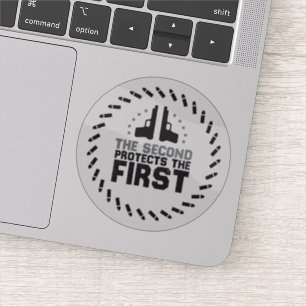 2A Tweede beschermt het eerste Pistool voor vrije  Sticker