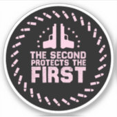 2A Tweede beschermt het eerste vrije Pistool van d Sticker (Voorkant)