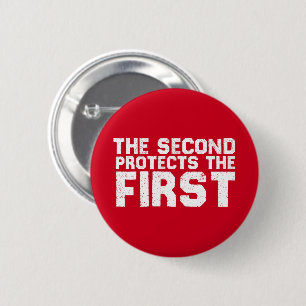 2A Tweede beschermt het eerste Vrijheid van menin Ronde Button 5,7 Cm