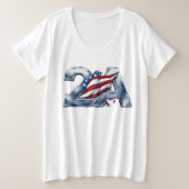 2A Vrouwen Plus Size T-shirt (Design voorkant)