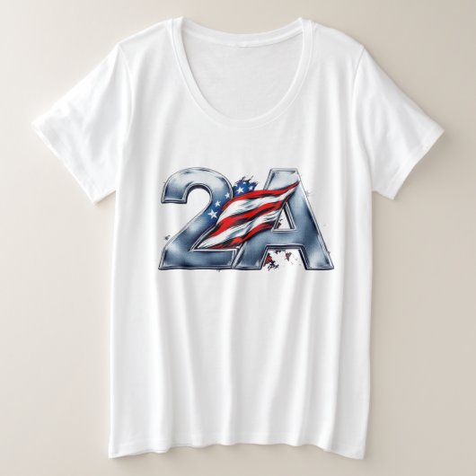 2A Vrouwen Plus Size T-shirt (Design voorkant)