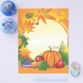 2ai, herfst, oogst, schaap, kleurrijk, groenten, flyer (Enkel)