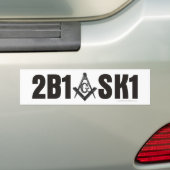 2B1ASK1 - Bumpersticker (Op auto)