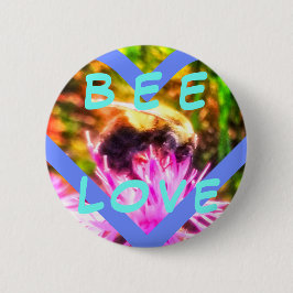 2BEE LOVE MED PIN RONDE BUTTON 5,7 CM