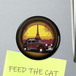 2CV Deux Chevaux Charleston Paris Eiffeltoren Zon Magneet