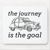 2CV Deux Chevaux De reis is het doel Muismat (Voorkant)