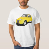 2CV (deux chevaux) geel T-shirt (Voorkant)