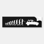 2CV Deux Chevaux Grappige Evolutietheorie Bumpersticker (Voorkant)