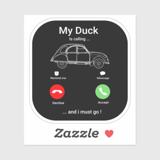 2CV Deux Chevaux Grappige Smartphone Sticker (Vel)