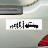 2CV Deux Chevaux Oldtimer Franse auto evolutie Bumpersticker (Op auto)