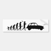 2CV Deux Chevaux Oldtimer Franse auto evolutie Bumpersticker (Voorkant)