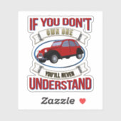 2CV Deux Chevaux Oldtimer Je zult het nooit begrij Sticker (Vel)