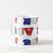 2CV Deux Chevaux Rood Wit Blauw Franse vlag Koffiemok (Voorkant links)