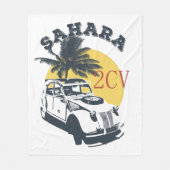 2cv Deux Chevaux Sahara Offroad Oldtimer Fleece Deken (Voorkant)