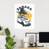 2cv Deux Chevaux Sahara Offroad Oldtimer Poster (Thuiskantoor)