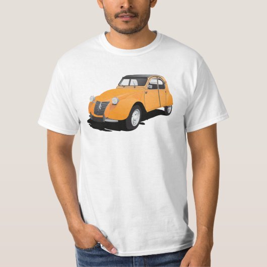 2CV (deux chevaux), sinaasappel T-shirt (Voorkant)