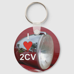 2CV Ente Scheinwerfer Ik hou van Sleutelhanger