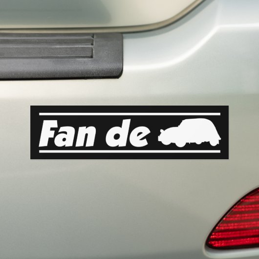 2CV Fan de Ente Deux Chevaux Silhouette Bumpersticker (Op auto)