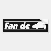 2CV Fan de Ente Deux Chevaux Silhouette Bumpersticker (Voorkant)