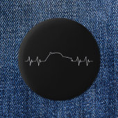 2CV Oldtimer Auto Hartslag Pulse Frequency Ronde Button 5,7 Cm