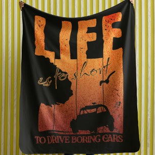 2CV Oldtimer Life is te kort om saaie auto's te ri Fleece Deken