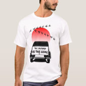 2CV Oldtimer Sunset - De reis is het doel T-shirt (Voorkant)