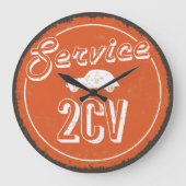 2CV Service Vintage Grote Klok (Voorkant)