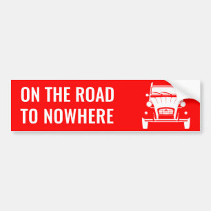 2CV 'WEG NAAR NIETS'-BUMPERSTICKER BUMPERSTICKER