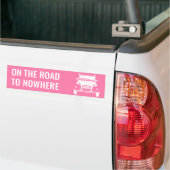 2CV 'WEG NAAR NIETS'-BUMPERSTICKER BUMPERSTICKER (Op Truck)