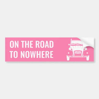 2CV 'WEG NAAR NIETS'-BUMPERSTICKER BUMPERSTICKER