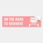 2CV 'WEG NAAR NIETS'-BUMPERSTICKER BUMPERSTICKER (Voorkant)