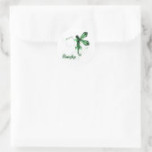 2D Absinthe Green Fairy Sketch Ronde Sticker (Tas)