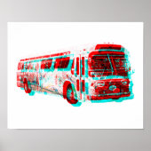 2D AC Transit Bus Old School Poster (Voorkant)