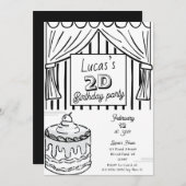 2D Birthday Comic Style Kaart (Voorkant / Achterkant)