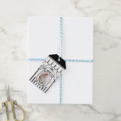 2D Birthday Party Comic Style Foto Cadeaulabel (Met Touw)