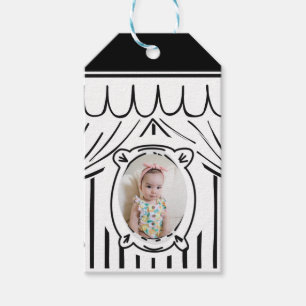 2D Birthday Party Comic Style Foto Cadeaulabel