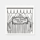 2D Birthday Party Comic Style Servet (Voorkant)