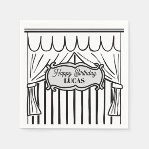 2D Birthday Party Comic Style Servet