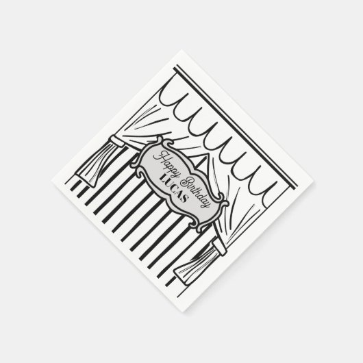 2D Birthday Party Comic Style Servet (Hoek)