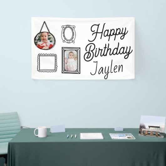 2D Birthday Party Comic Style Spandoek (Beurs)