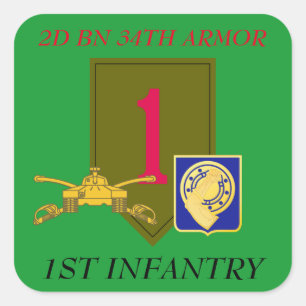 2D BN 34E PANTSERING 1E INFANTERIE STICKERS