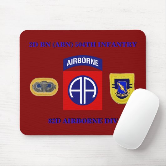 2D BN 504TH INFANTRY 82d AIRBORNE MOUSEPAD Muismat (Met muis)