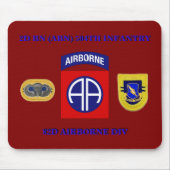 2D BN 504TH INFANTRY 82d AIRBORNE MOUSEPAD Muismat (Voorkant)