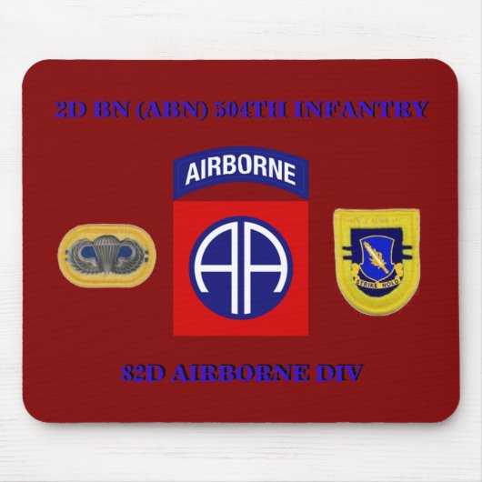 2D BN 504TH INFANTRY 82d AIRBORNE MOUSEPAD Muismat (Voorkant)